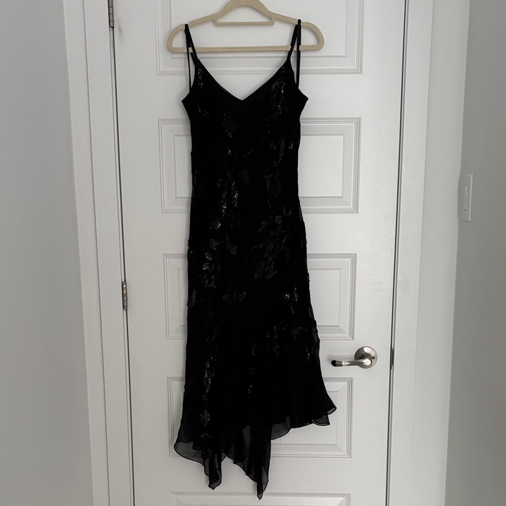 Vintage Y2K Sequin Evening Midi Dress